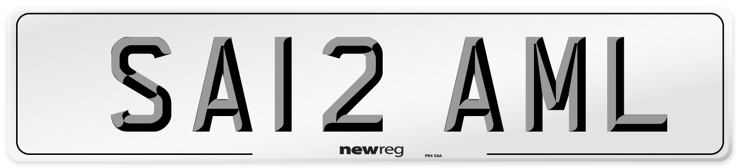SA12 AML Number Plate from New Reg
